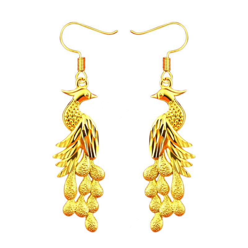 Gold Jewelry Decoration Marriage Imitation Bridal Earrings