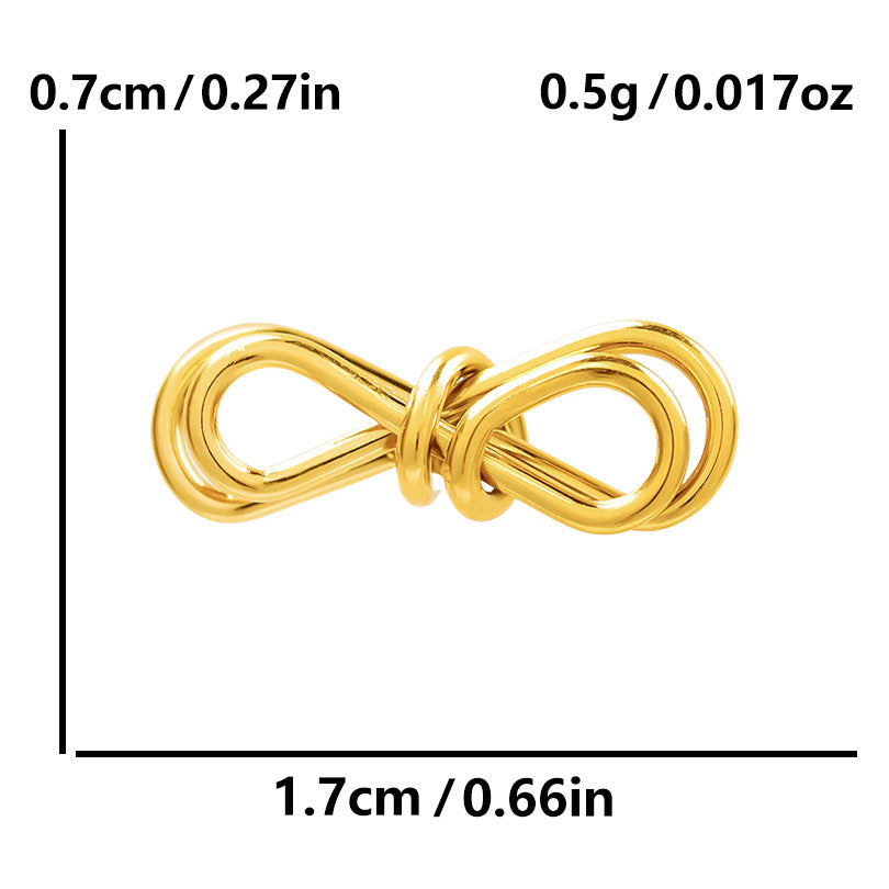 Steel Titanium No Fading Bow Gold Pendants
