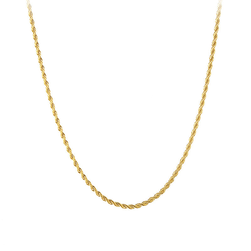 Metal Titanium Steel Chain Stainless Clavicle Necklaces