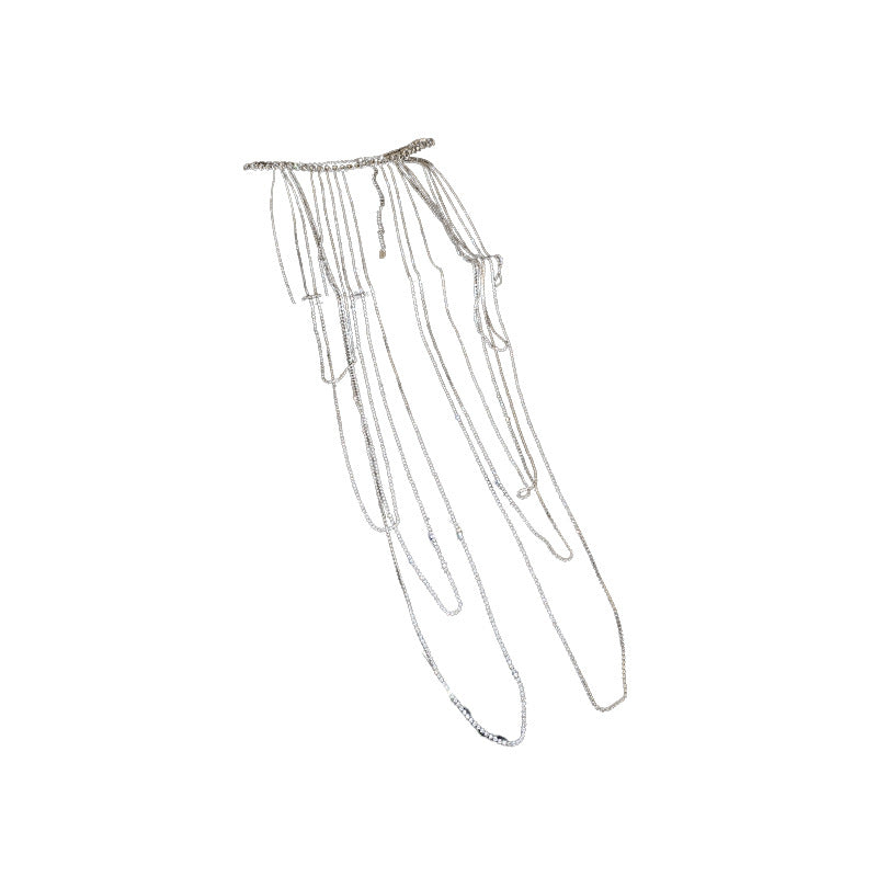 Long Personalized Bridal Dress Exaggerated Tassel Shoulder Necklaces
