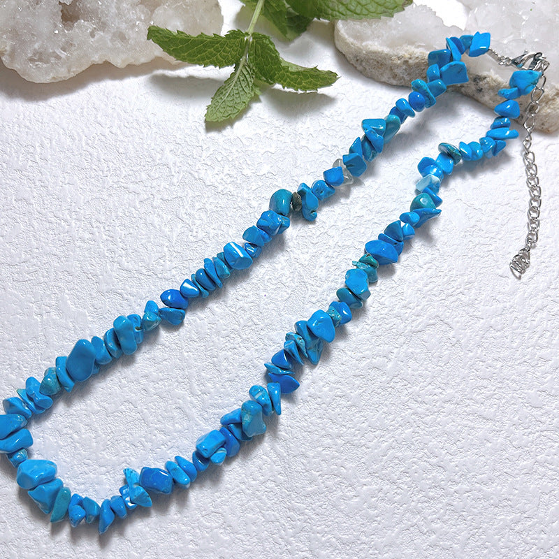 Gravel Style Neck Chain Bohemian Agate Necklaces