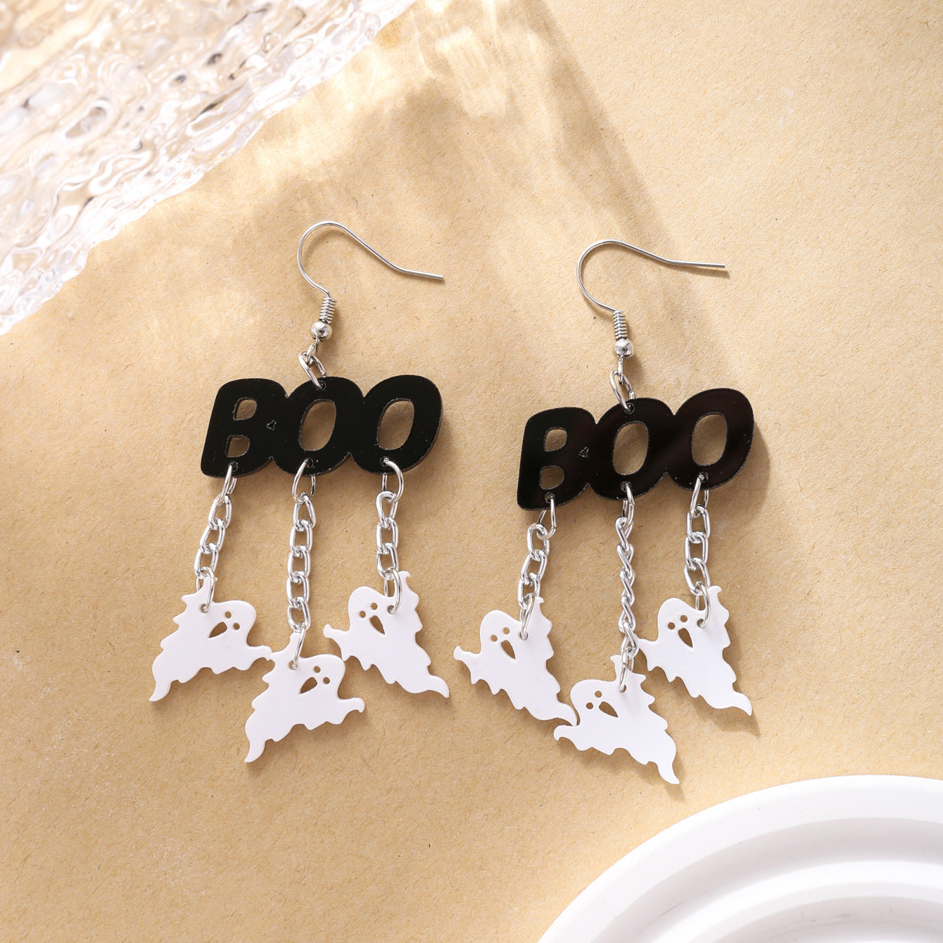 Women's Funny Personality Ghost Cute Cartoon Cat Earrings