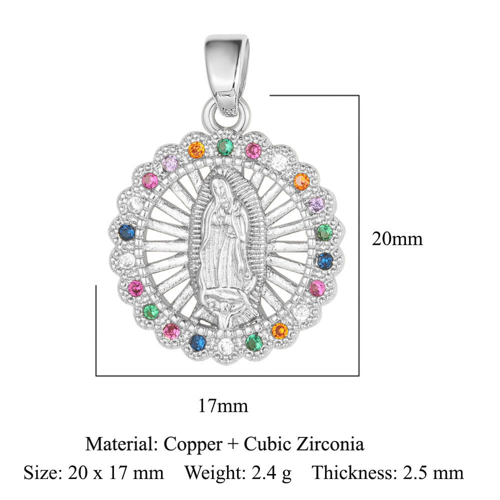 Tree Arrow Color Zirconium Copper Micro Inlaid Pendants