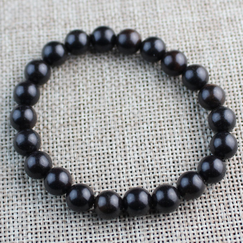 Women's & Men's Blackwood Buddha Beads Gift African Ebony Raw Bracelet