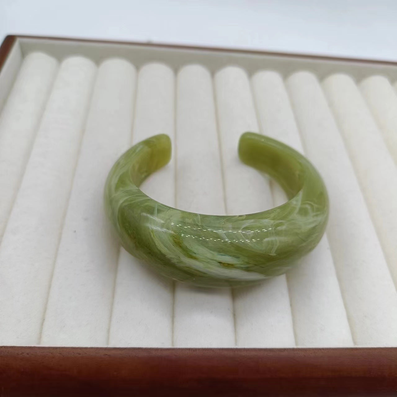 Orange Crescent Acrylic Design Simple High Sense Rings