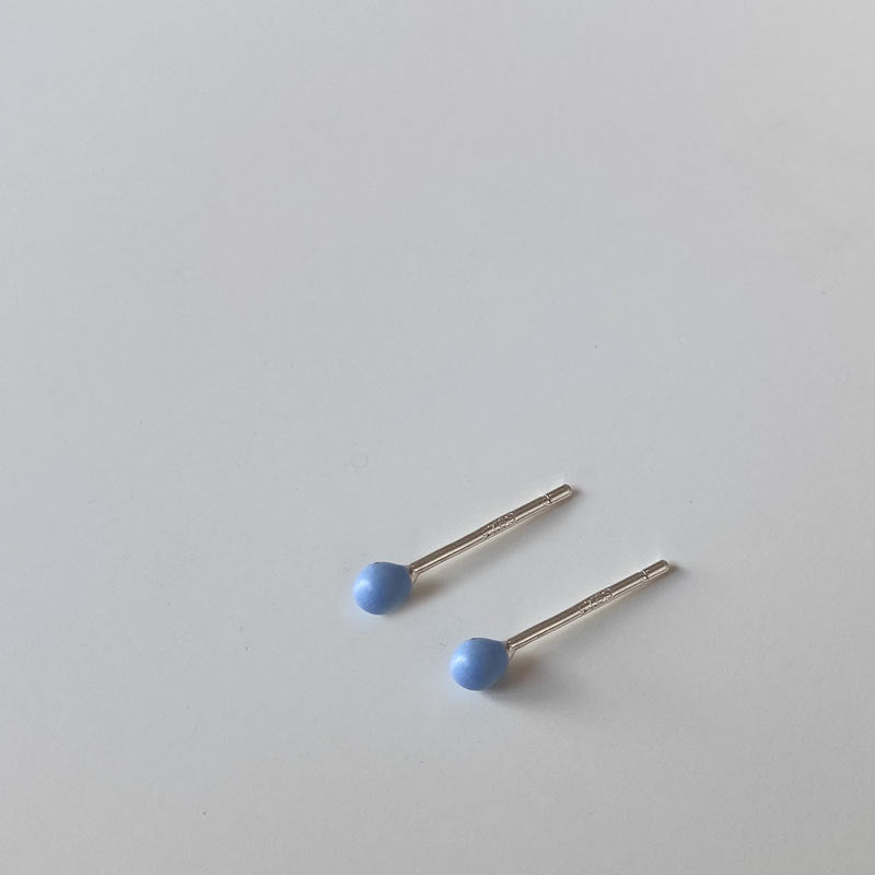 Women's Mini Rainbow Epoxy Small Ball For Cute Personality Earrings