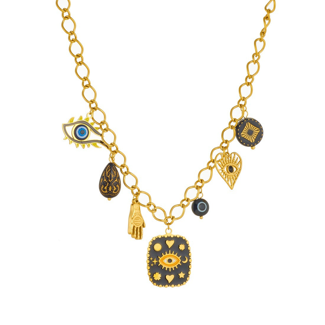 Personalized Trendy Dark Wind Oil Dripping Necklace