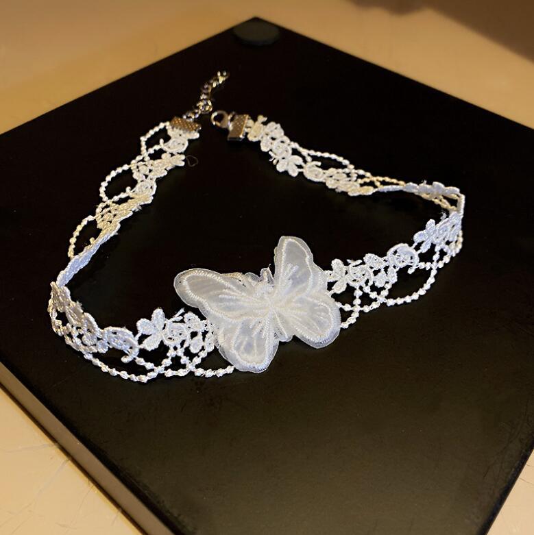 Yarn Cloth Butterfly Clavicle Chain Female Necklaces