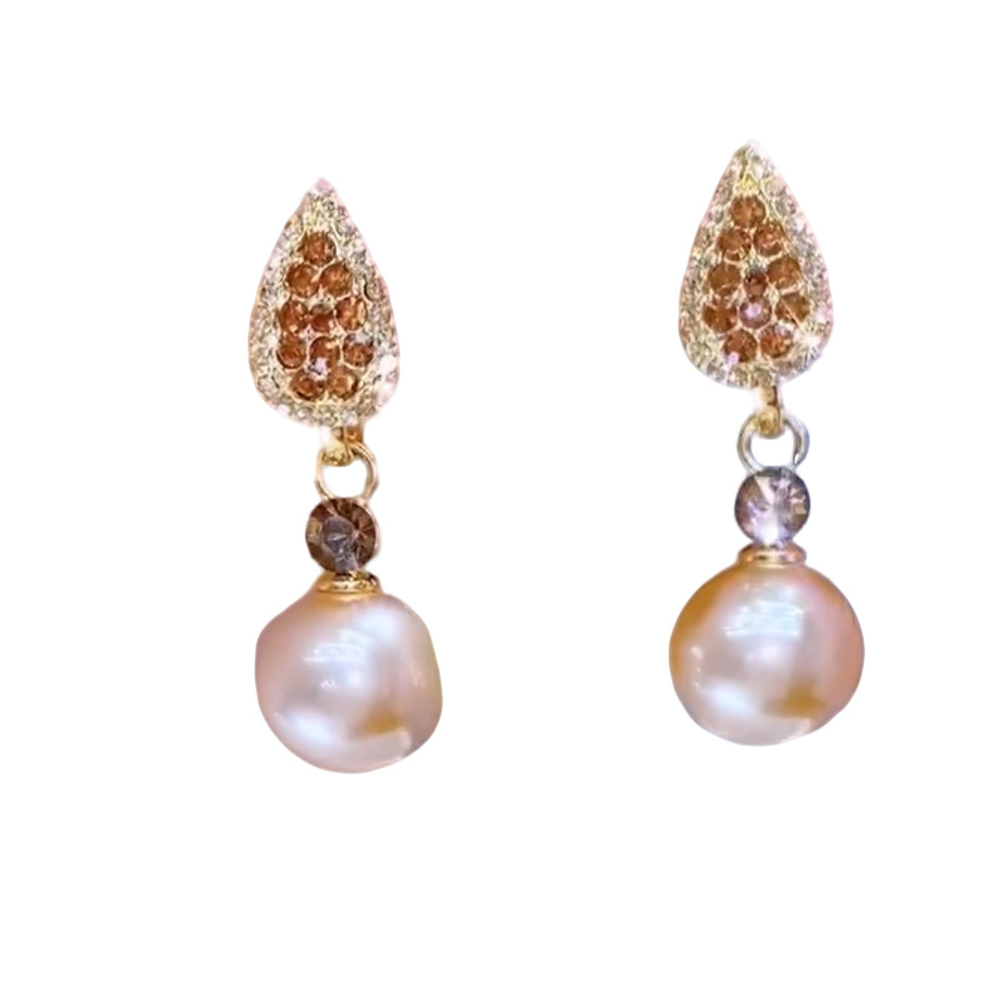 Champagne Beads Light Luxury High-grade Popular Stud Earrings
