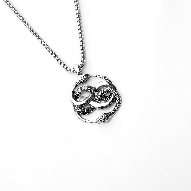 Men's Sword Darkness Dragon Fighter Titanium Steel Necklaces