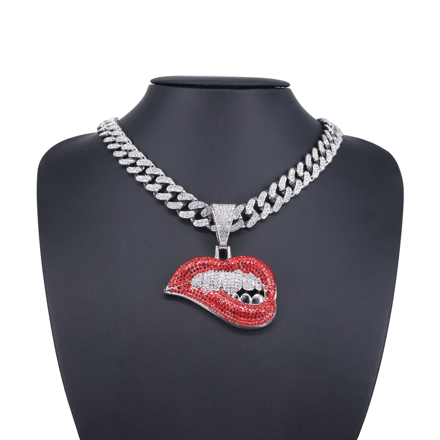 Men's Lips Diamond Single Domineering Cool Exaggerated Pendants