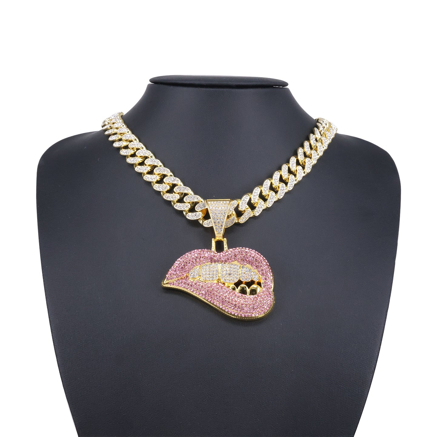 Men's Lips Diamond Single Domineering Cool Exaggerated Pendants