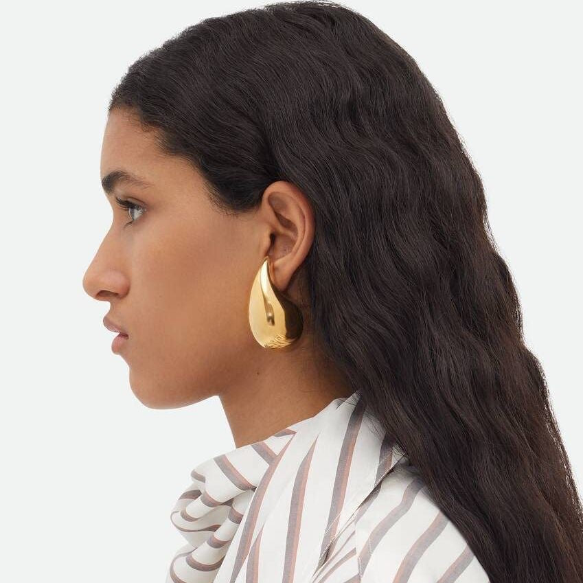 Exaggerated Hollow Water Drop Niche Personality Earrings