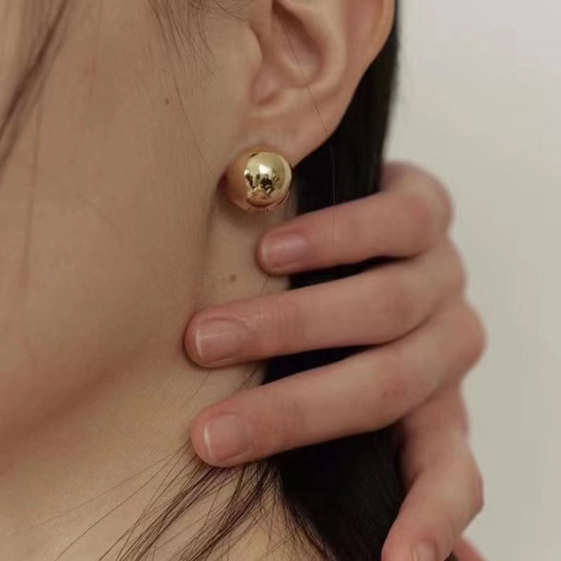 Women's Sier Needle Retro Geometric Metal Design Earrings