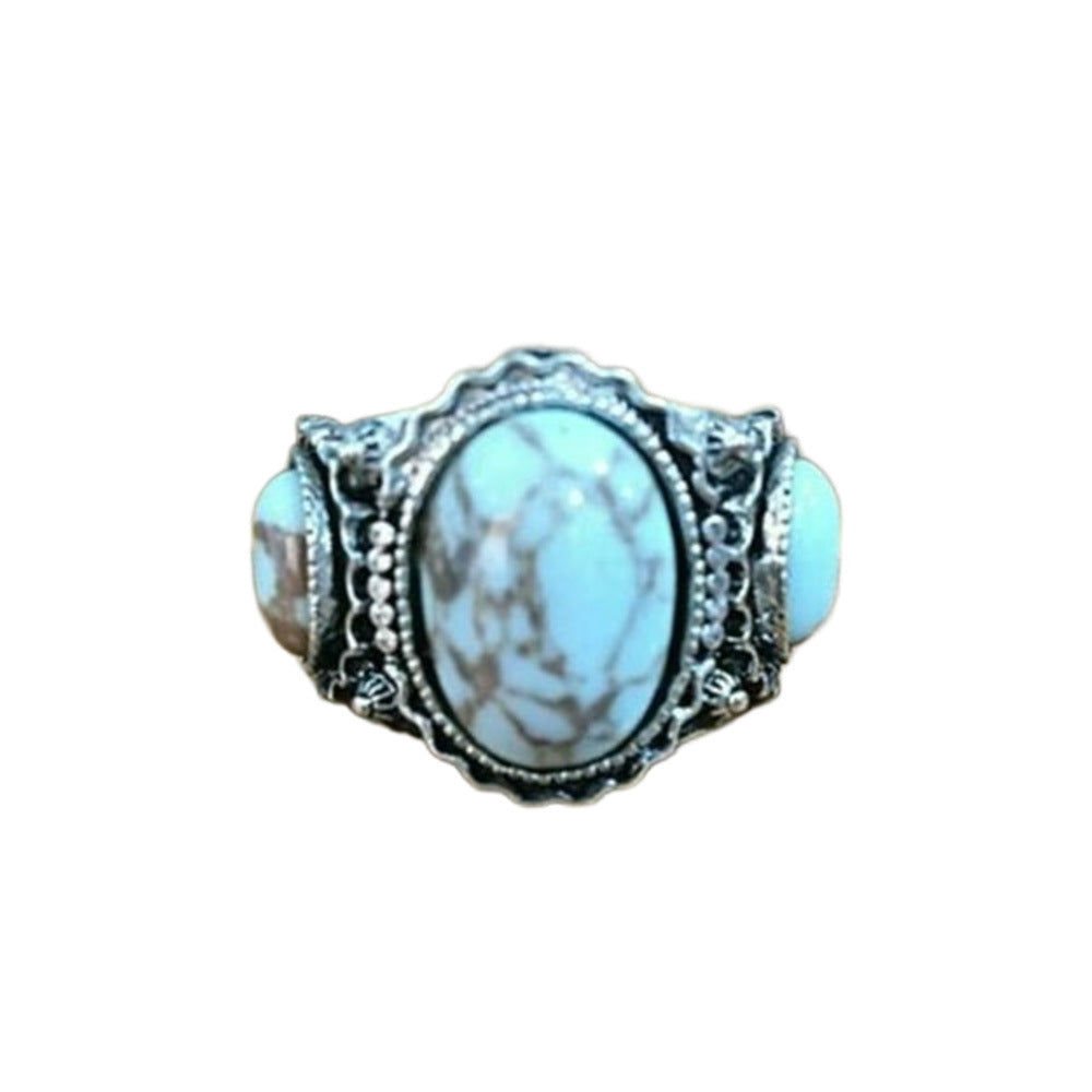 Women's & Men's Ethnic Style Turquoise Trendy Vintage Ring