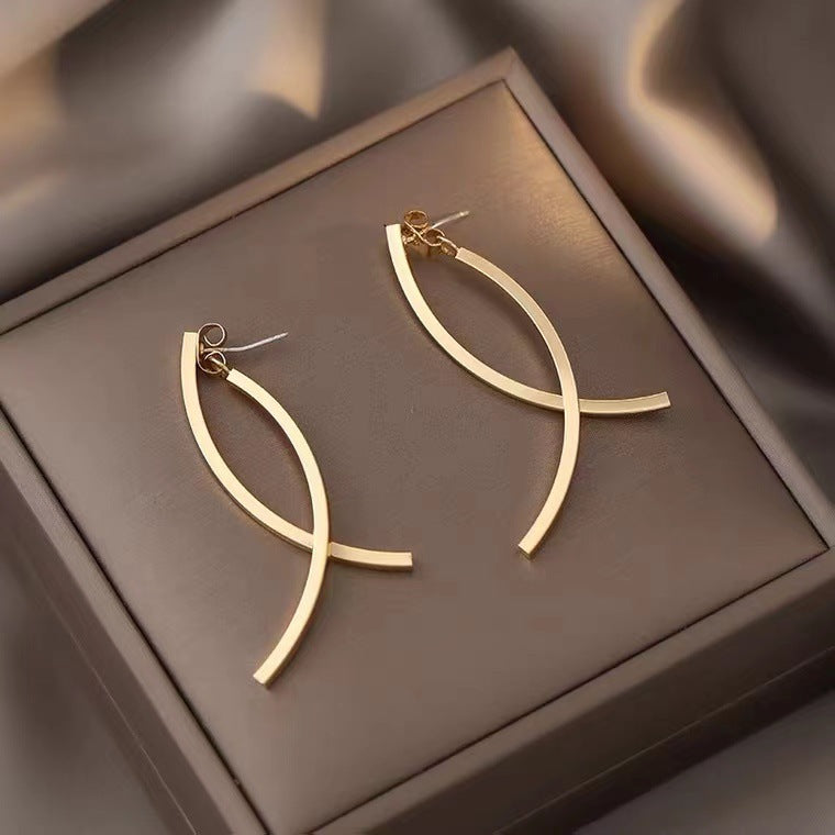 Women's Needle Elegant Long Tassel Thin Effect Earrings