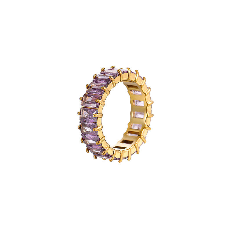 Light Luxury Minority Color Personality Fashion Geometry Rings