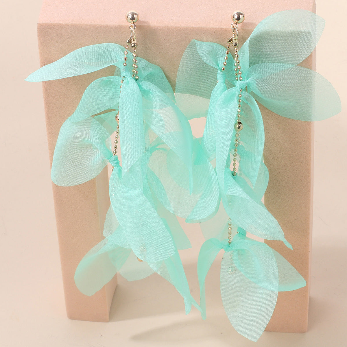Women's Fabric Handmade Fashion Design Long Fairy Earrings