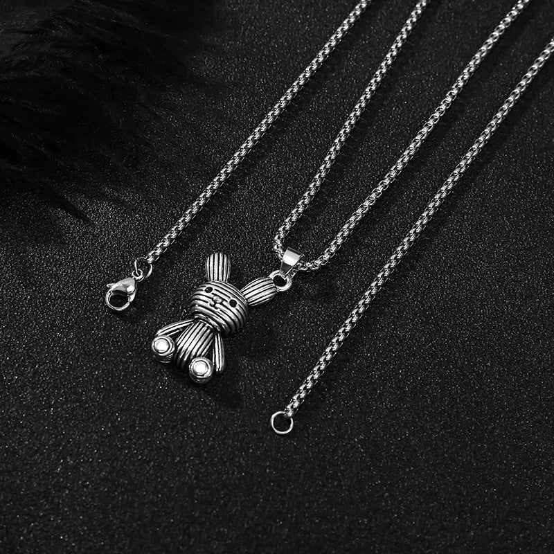 Women's Trendy Hip Hop Rabbit Disco Versatile Personality Necklaces