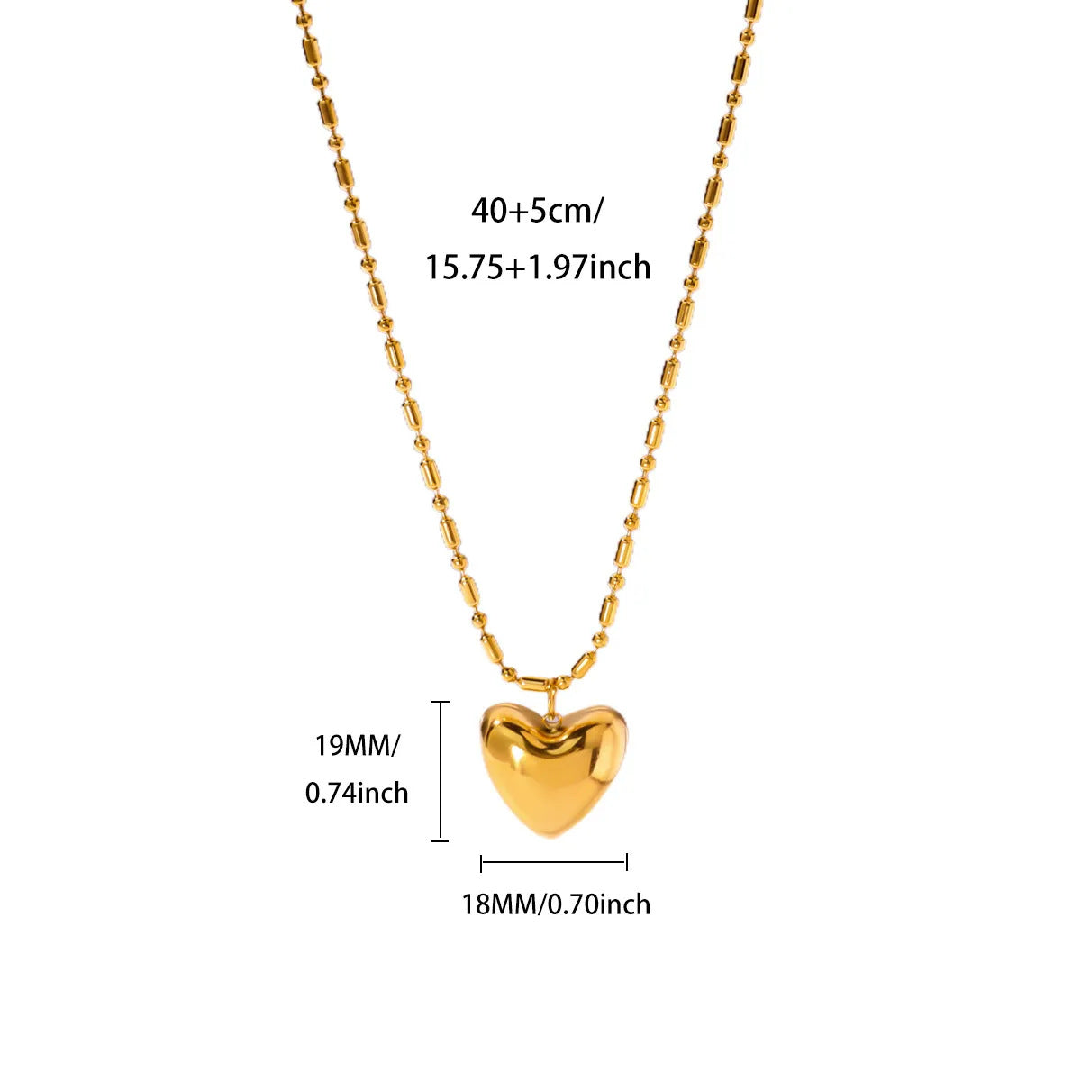 Simple Fashion Gold-plated Peach Heart Clavicle Chain Heart-shaped Necklace