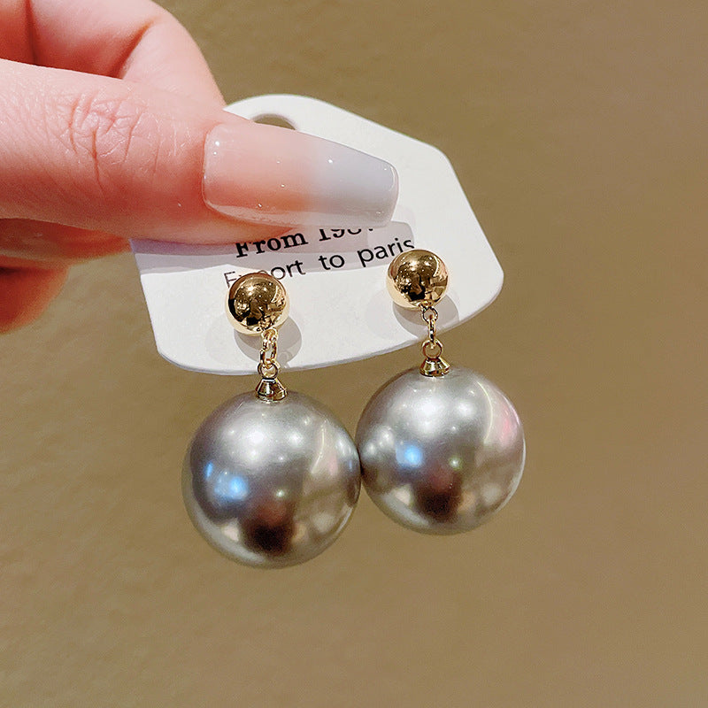 Women's Sier Needle Pearl French High-key Dignified Earrings