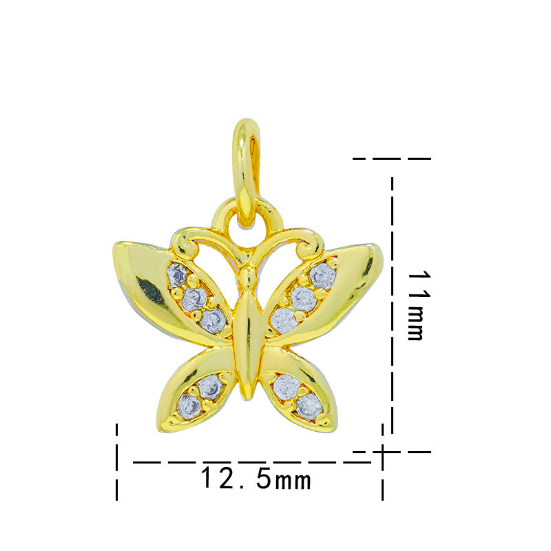 Copper Micro Inlay Real Gold Plating Accessories Pendants