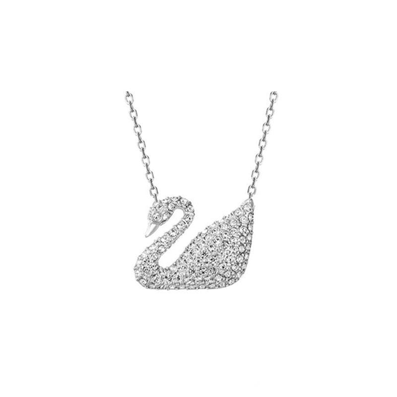 Red Pink White Black Swan Female Cymbal Clavicle Necklace