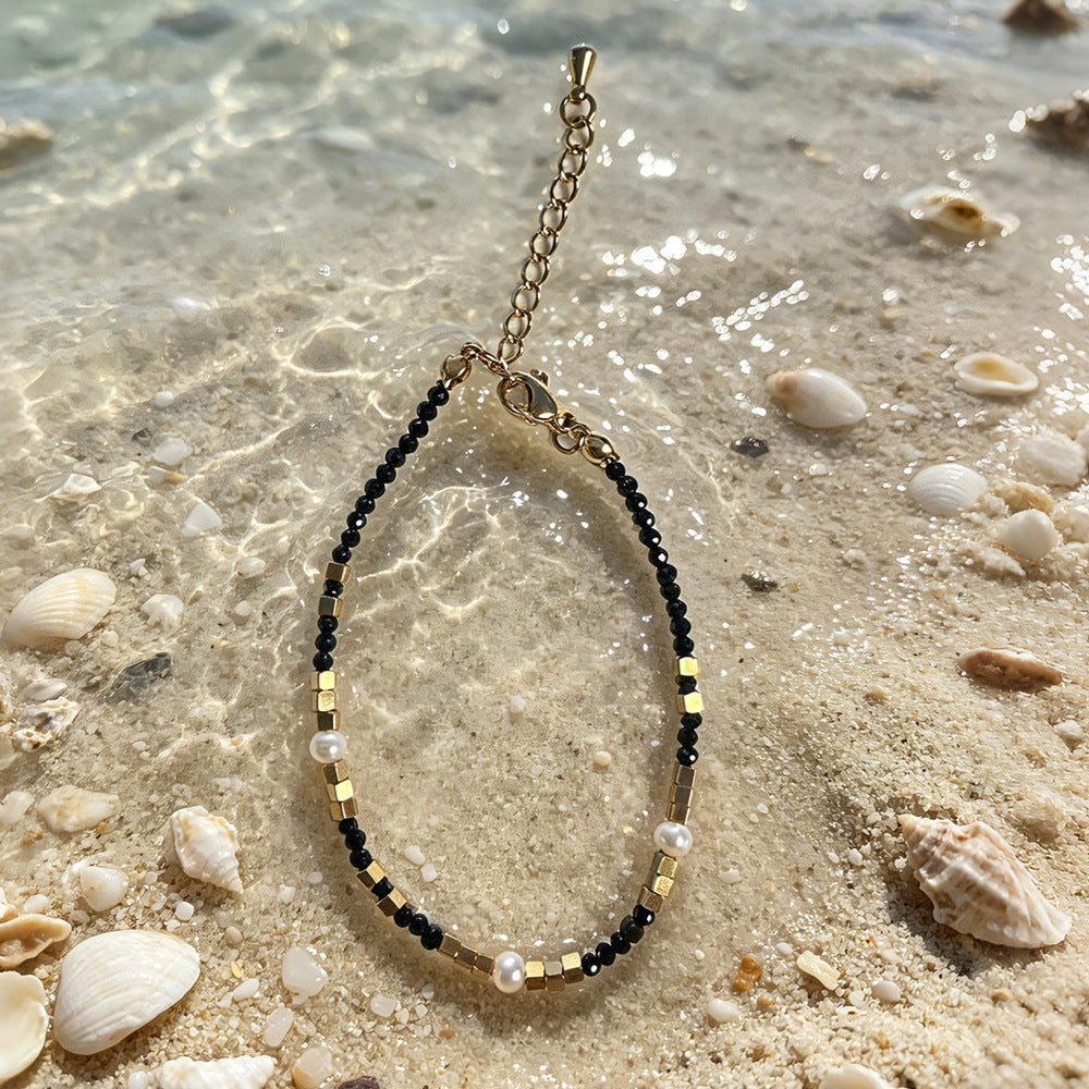 Luxury Titanium Steel Real Gold Clavicle Necklace