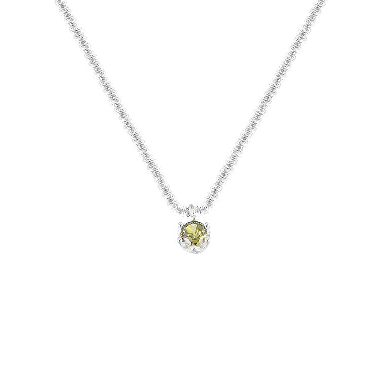 Sier Starry Female Summer Light Luxury Minority Sparkling Necklaces