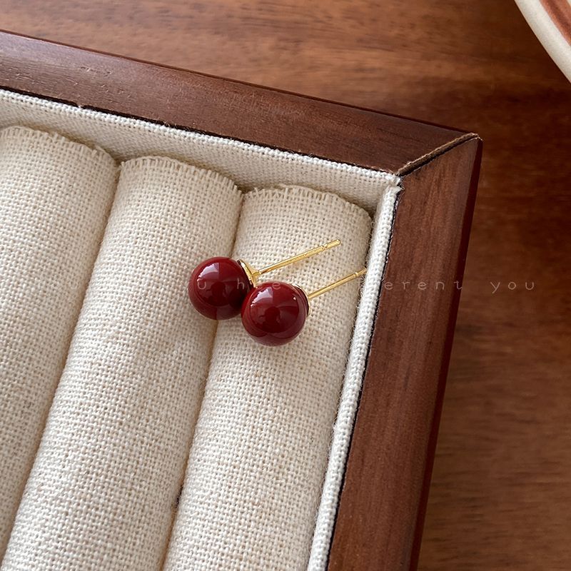 Red Candy Pearl Female Niche Design Rings