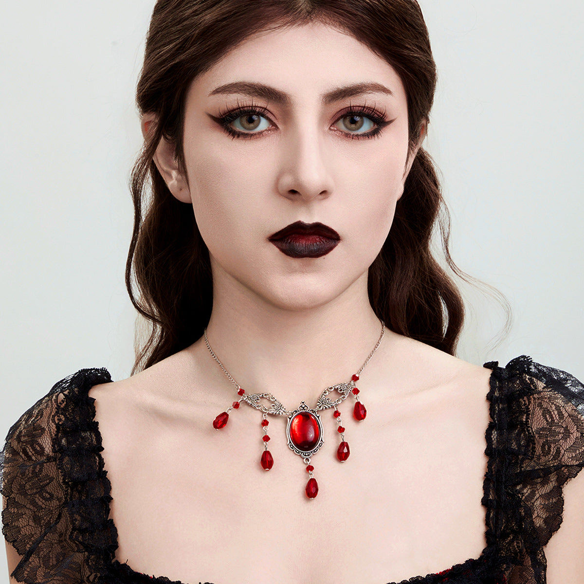 Blood Drop Crystal Halloween High-grade Alloy Necklaces