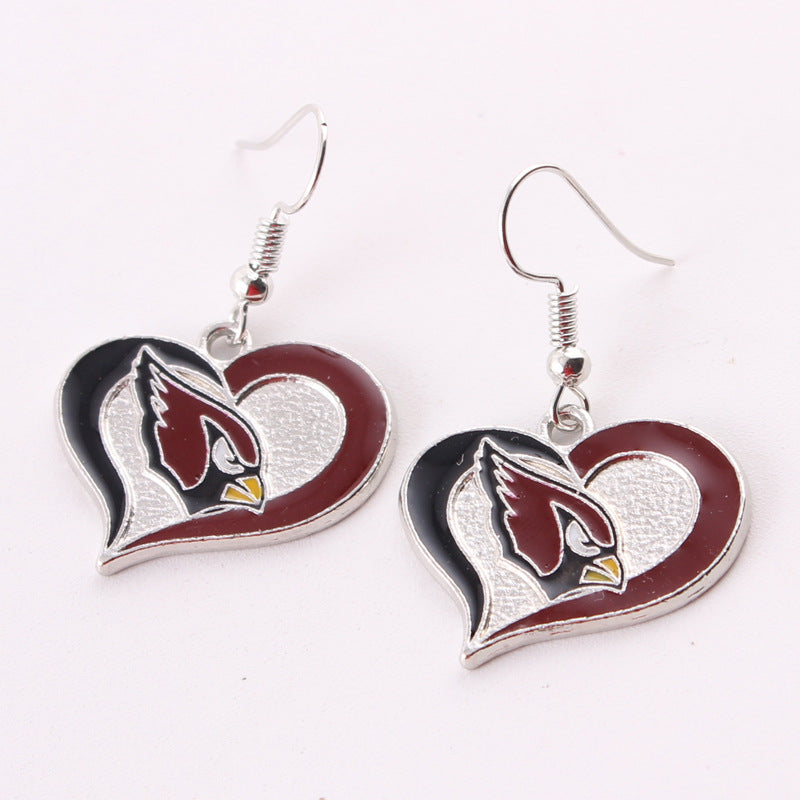 Oil Dripping Sports Team Series Denim Steel Pirate Earrings