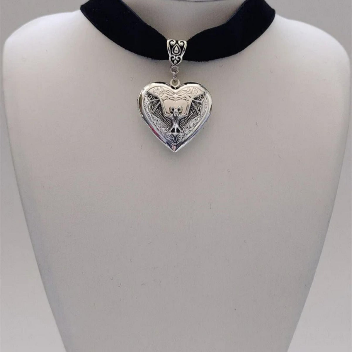 Mini Sier Heart Box Vintage Simple Stainless Necklaces