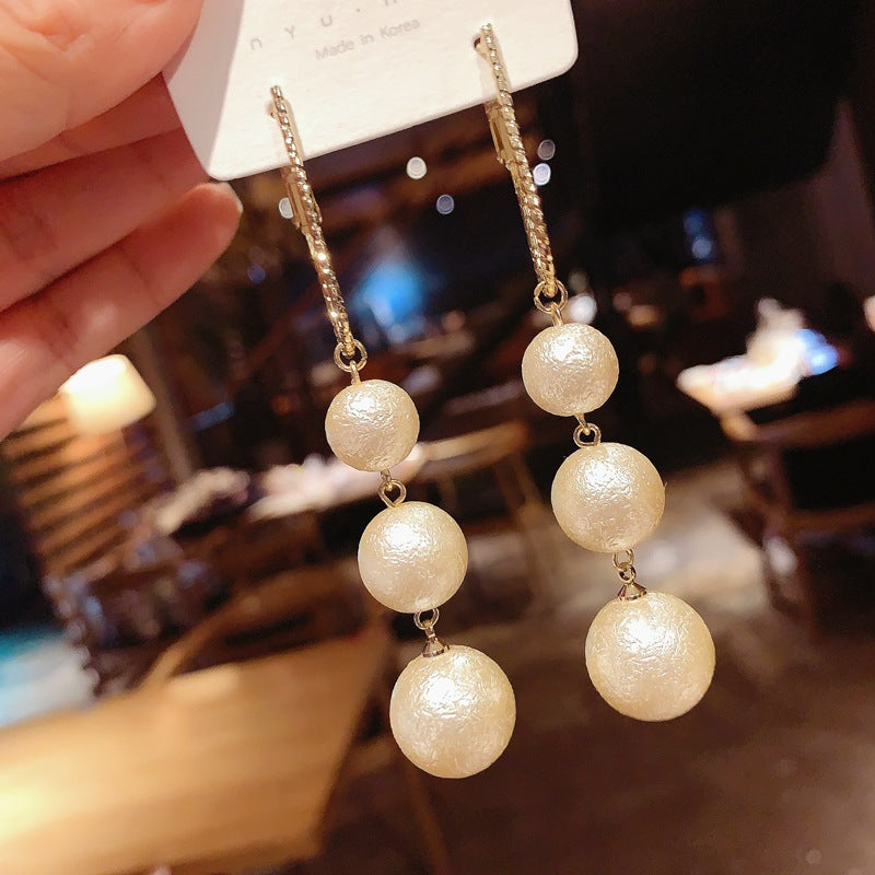 Women's Needle Elegant Long Tassel Thin Effect Earrings