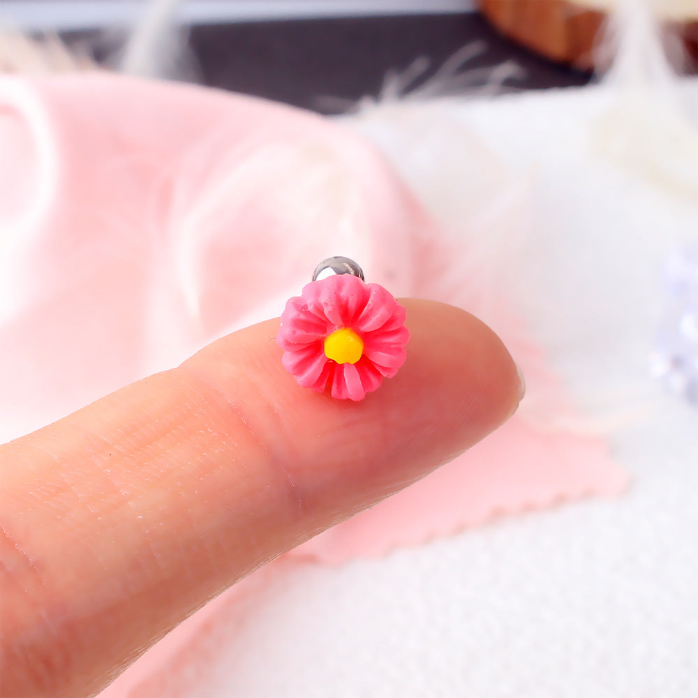 Korean Style Fashion Fresh Camellia Flower Earrings