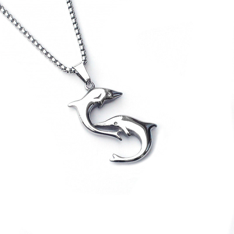 Men's Sword Darkness Dragon Fighter Titanium Steel Necklaces