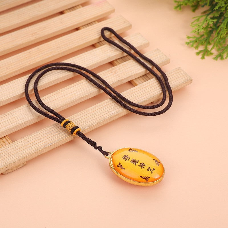 Women's & Men's Alloy Six Words Mantra Crystal Buddha Ornament Pendants