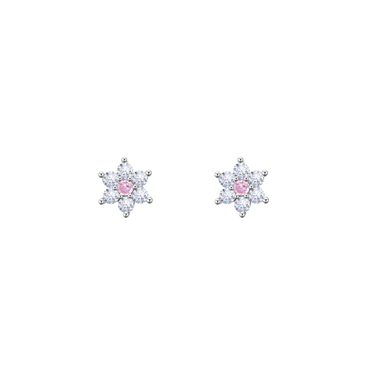 Ear Bone Pairs Moonstone Flower Binaural Earrings
