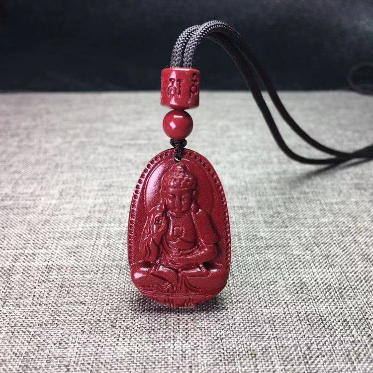 Women's & Men's Cinnabar Eight Patron Saints Natural Purple Pendants