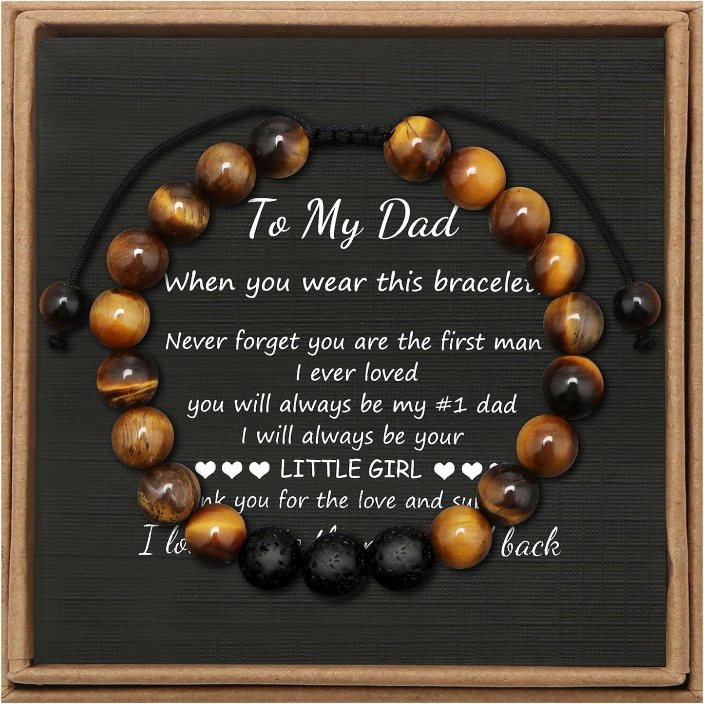 Men's Stone Tiger Eye Woven Adjustable Beaded Bracelet