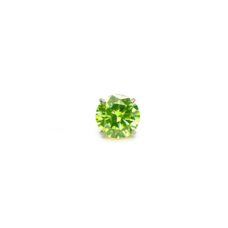 Titanium Alloy Ear Pointed Bottom Inlaid Zircon Replacement Head Labret Stud Earrings
