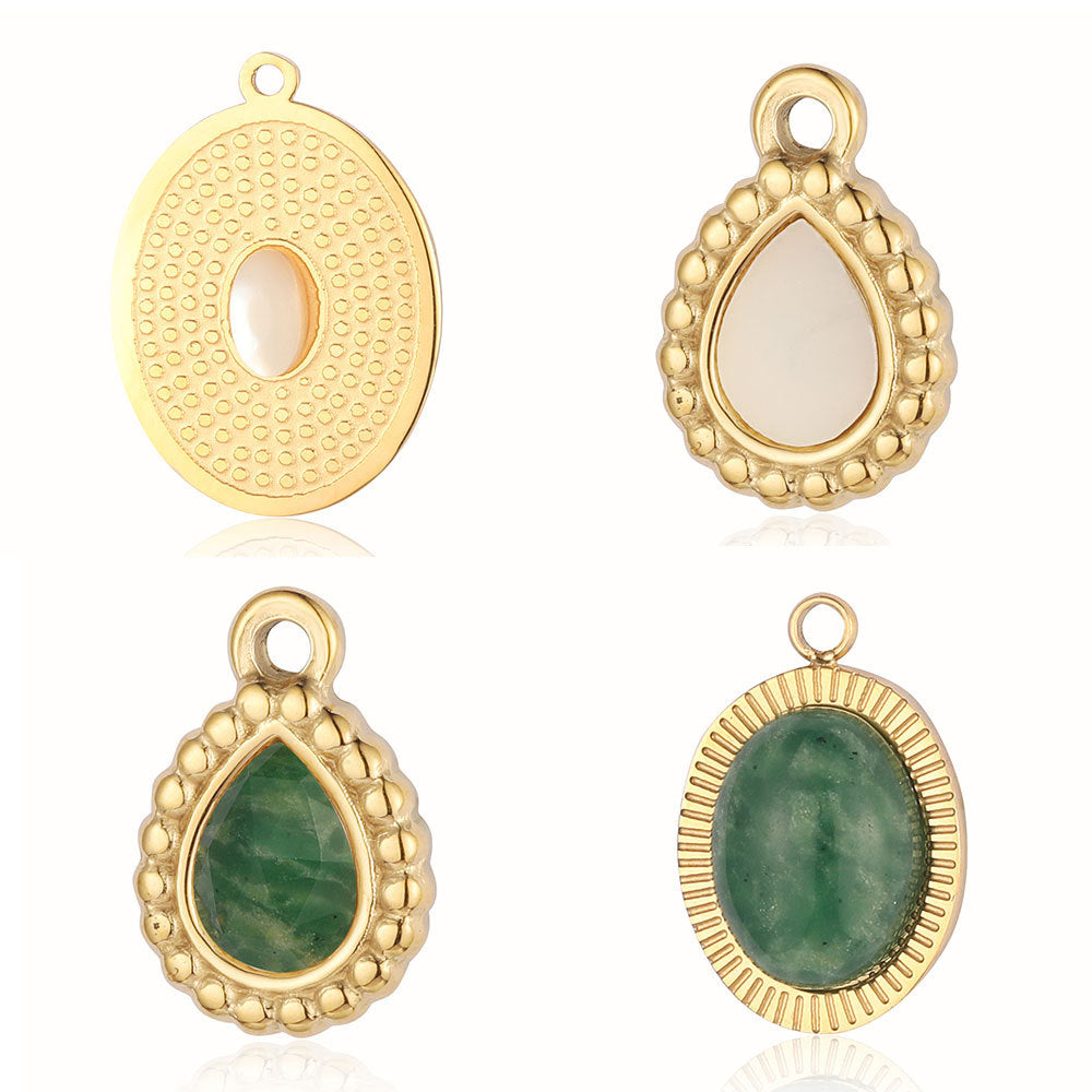 Steel Water Drop Shape Ornament Accessories Pendants