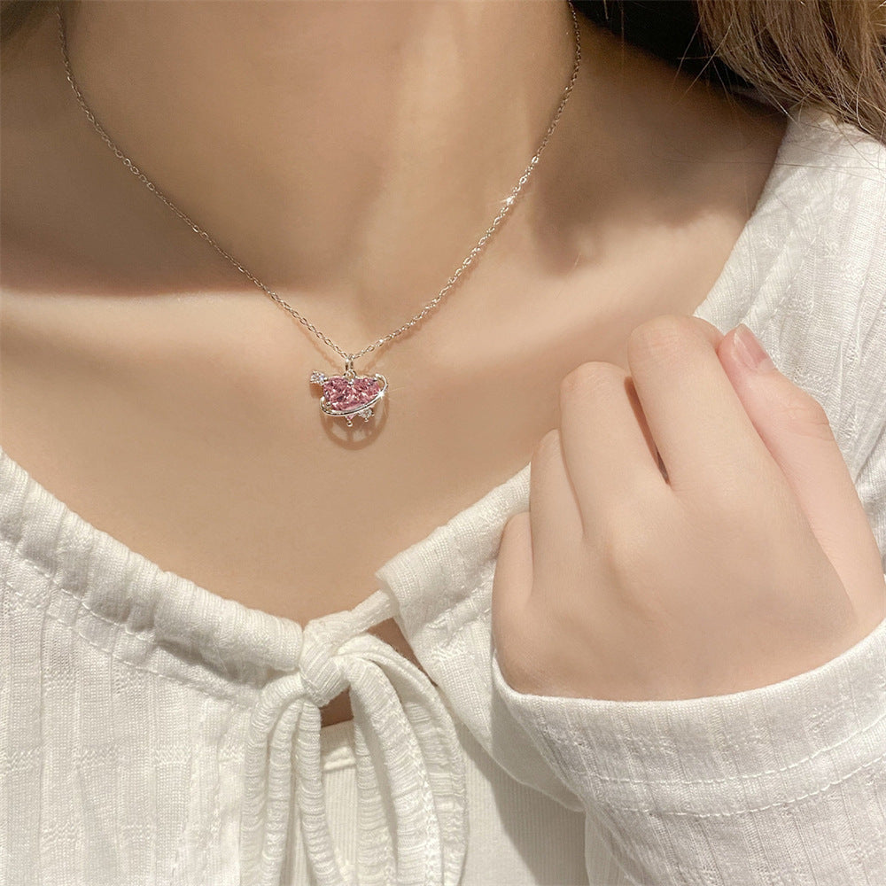 Women's Everyday Joker Sterling Sier Aquamarine Butterfly Necklaces