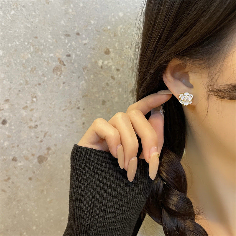 Women's Camellia Trendy Elegant High Sense Design Earrings