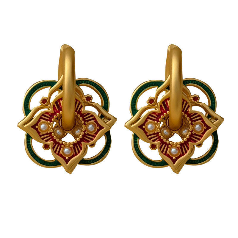 Court Style Minority Design Personality Hollow Out Earrings
