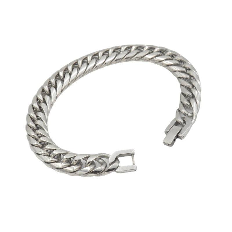 Woven Round Grinding Chain Stainless Steel Bracelet