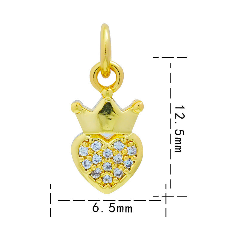 Copper Micro Inlay Real Gold Plating Accessories Pendants