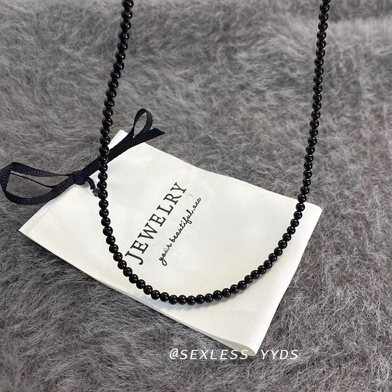 Beaded Female Dark High-grade Light Luxury Clavicle Chain Necklaces