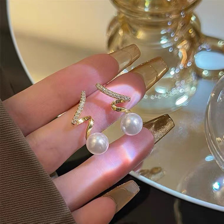 Women's Sier Pin Korean Style High Sense Special Earrings