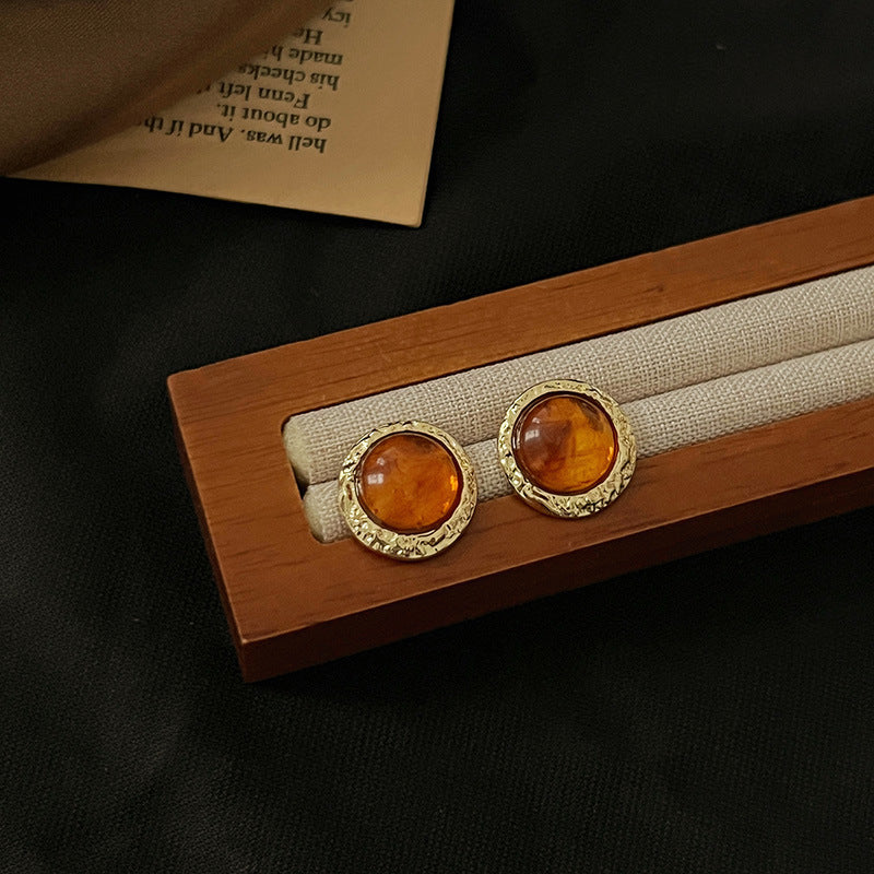 Niche High Profile Retro Temperament Sier Ear Earrings